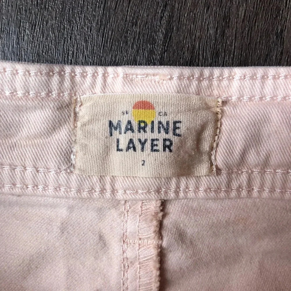 Marine Layer Pants Women’s 2 Peach Whip Pink NWT Bridget Wide Leg Crop Preppy - Picture 4 of 11